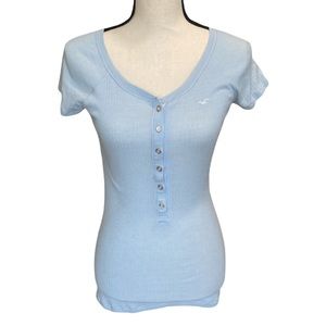 5/$25 or 2/$10 Hollister light blue Henley, Large